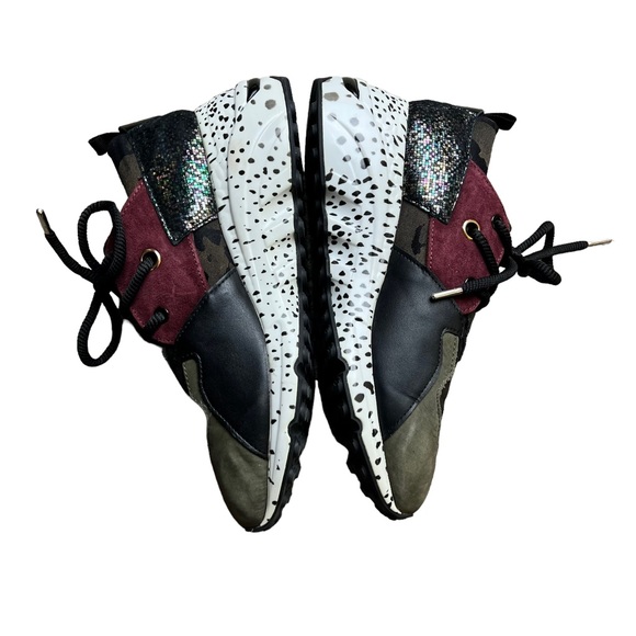 Steve Madden cliff olive patchwork Cami lace up sneaker 8.5 - Picture 5 of 7